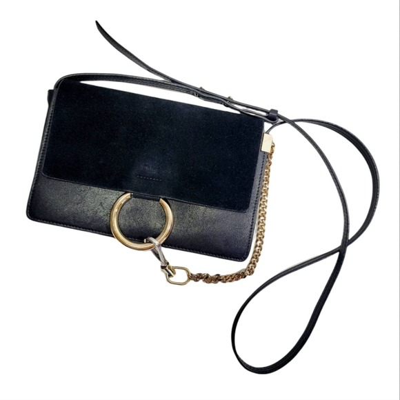 Chloe Handbags - Chloe Small Faye Black Leather and Suede Crossbody